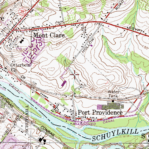 Topographic Map of Upper Providence Industrial Park, PA