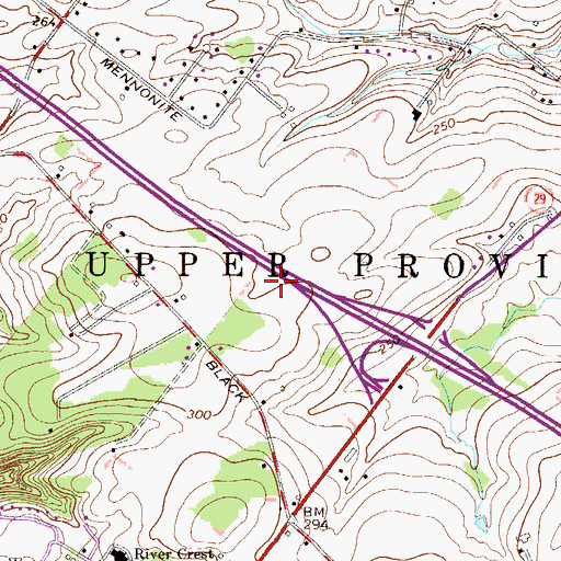 Topographic Map of Upper Providence Township Park, PA