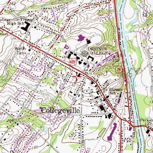 Topographic Map of Reformed Trinity Church, PA