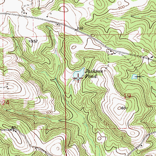 Topographic Map of Jackson Pond, AL