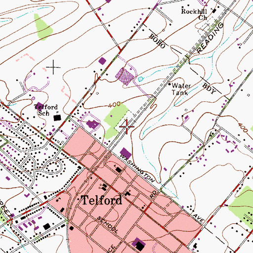Topographic Map of Trinity United Church of Christ Cemetery, PA