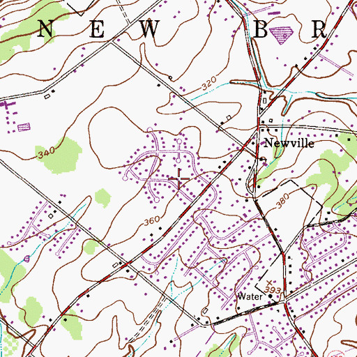 Topographic Map of Tower Hill Woods, PA