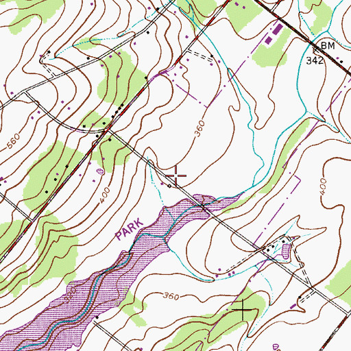Topographic Map of Peace Valley Nature Center, PA