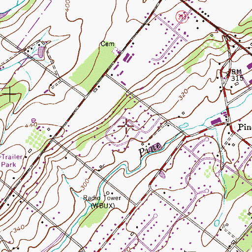 Topographic Map of Pine Mill Estates, PA