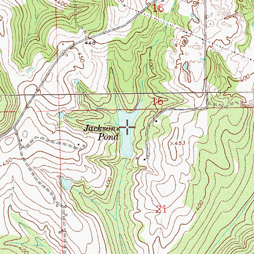 Topographic Map of Jacksons Pond, AL