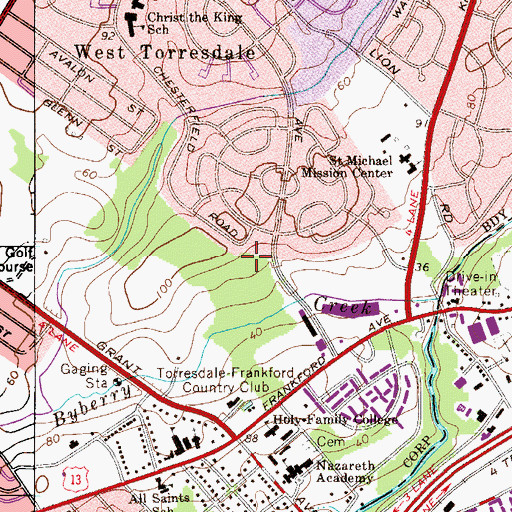 Topographic Map of Hancock Elementary School, PA