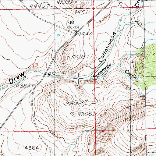 Topographic Map of Sycamore Creek, AZ
