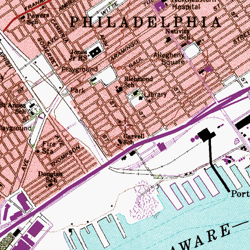 Topographic Map of Mother of Divine Grace Church, PA