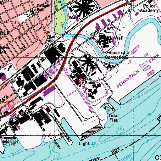 Topographic Map of Riverview Home for the Aged, PA
