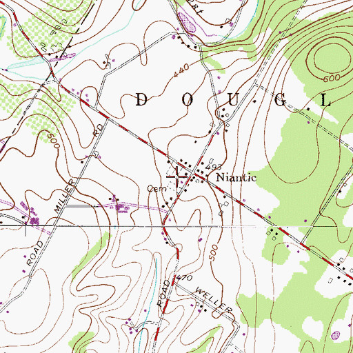 Topographic Map of Christ Union Church, PA