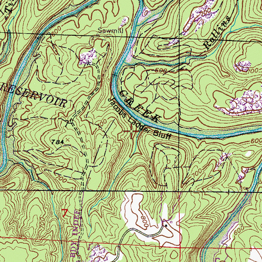 Topographic Map of Jacobs Ladder Bluff, AL