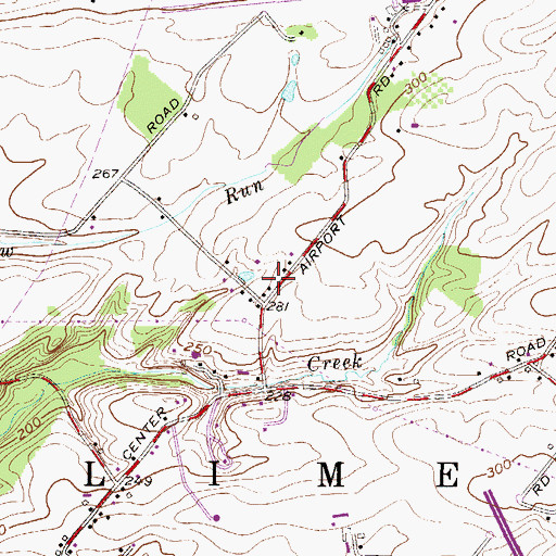 Topographic Map of Limerick Industrial Park, PA