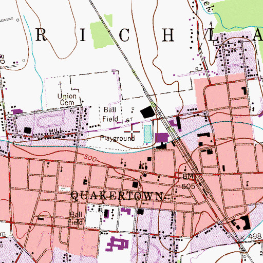 Topographic Map of Memorial Park, PA