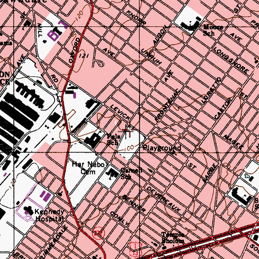 Topographic Map of Tarken Playground, PA