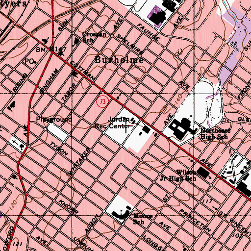Topographic Map of Jardel Playground, PA