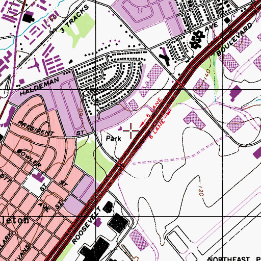 Topographic Map of Hayes Playground, PA