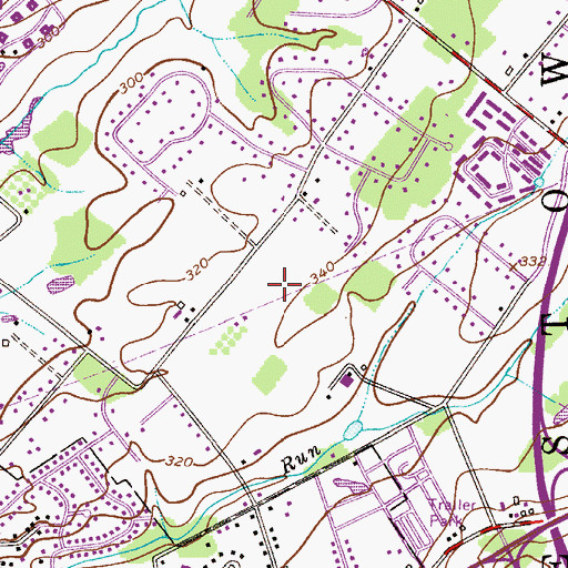 Topographic Map of Chestnut Valley, PA