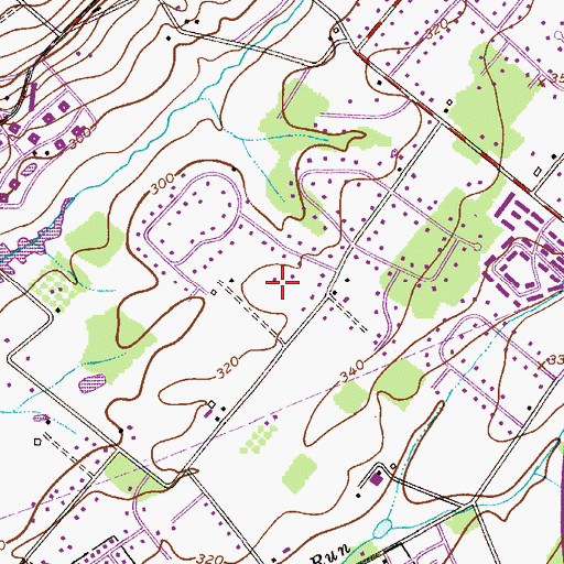 Topographic Map of Pine Run Valley, PA