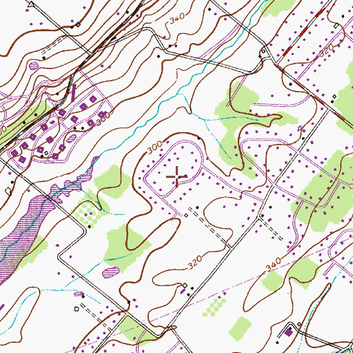Topographic Map of Pine Valley Estates, PA
