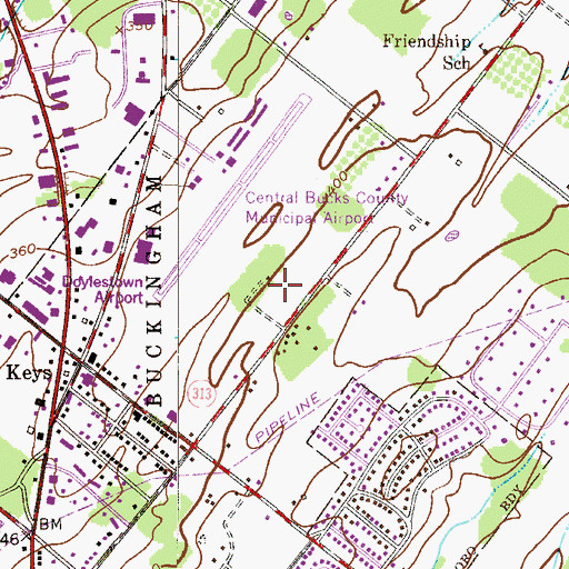 Topographic Map of Skyron Aero Industrial Park, PA
