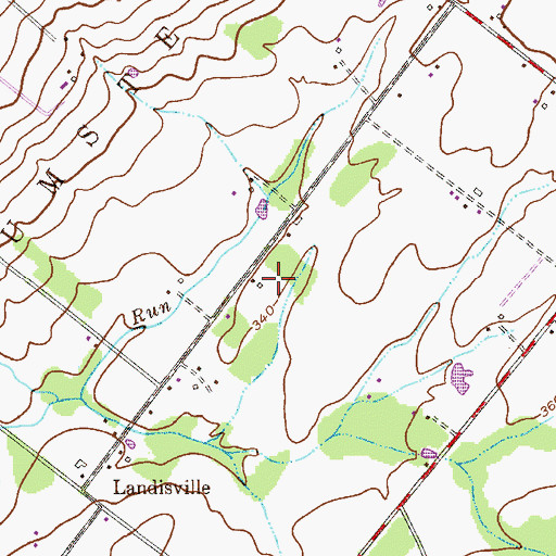 Topographic Map of Keeble Acres, PA