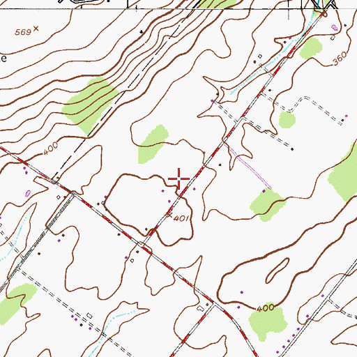 Topographic Map of Carvers Run, PA