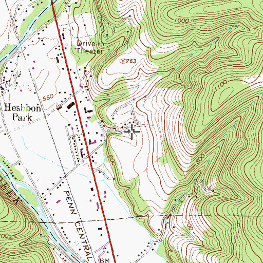 Topographic Map of Lycoming Valley Middle School, PA