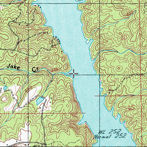 Topographic Map of Jake Creek, AL