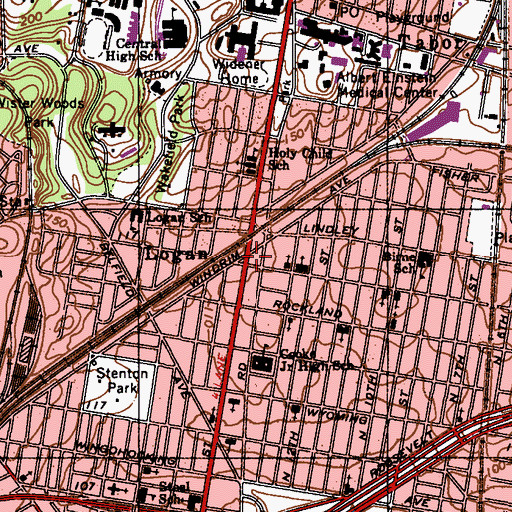 Topographic Map of Logan Station, PA