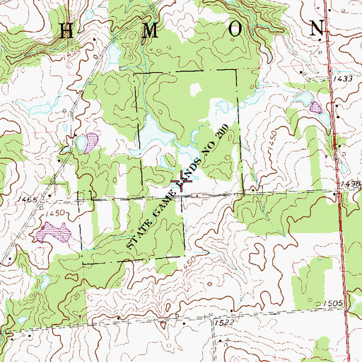 Topographic Map of State Game Lands Number 200, PA