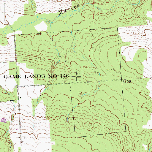 Topographic Map of State Game Lands Number 146, PA