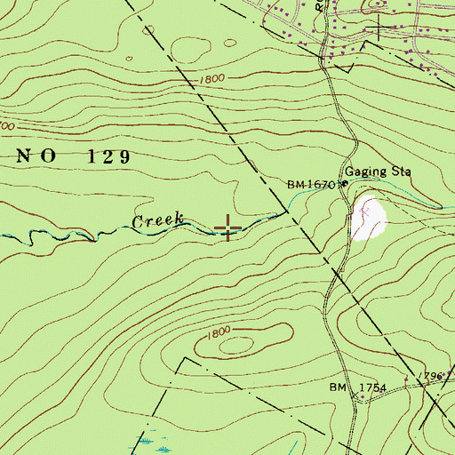 Topographic Map of State Game Lands Number 129, PA