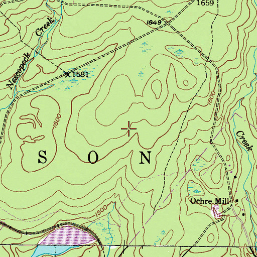 Topographic Map of State Game Lands Number 119, PA