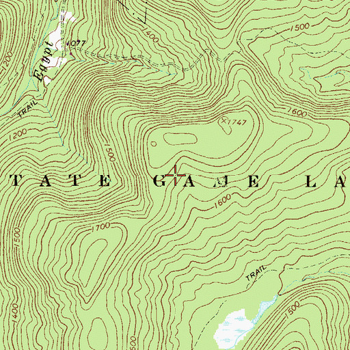 Topographic Map of State Game Lands Number 35, PA