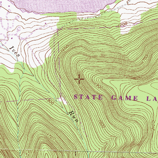Topographic Map of State Game Lands Number 37, PA