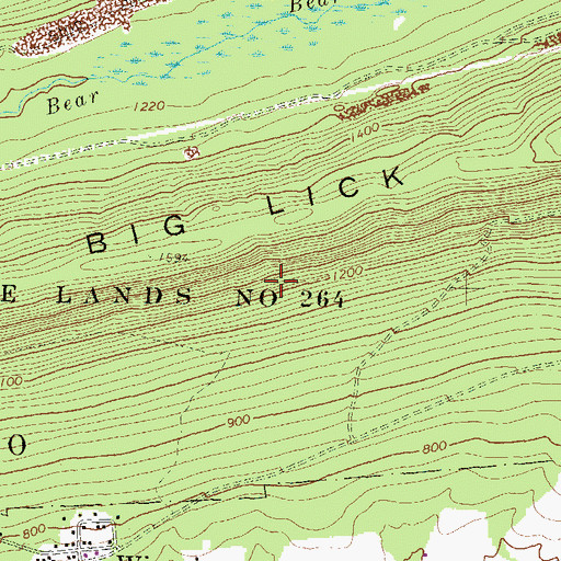 Topographic Map of State Game Lands Number 264, PA
