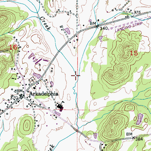 Topographic Map of James Creek, AL