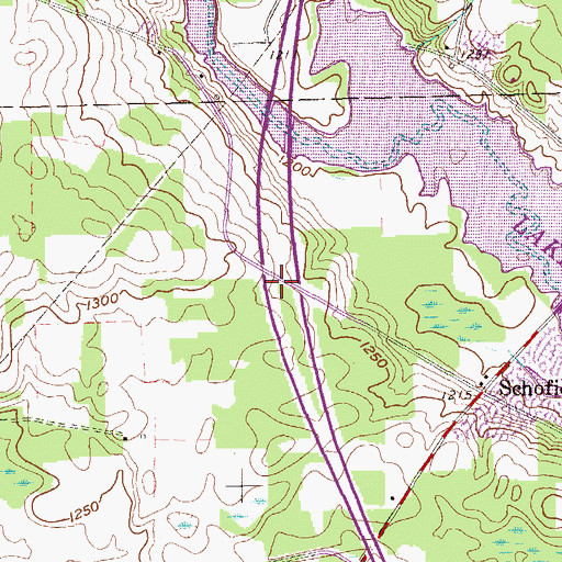 Topographic Map of Camp Wilhelm, PA