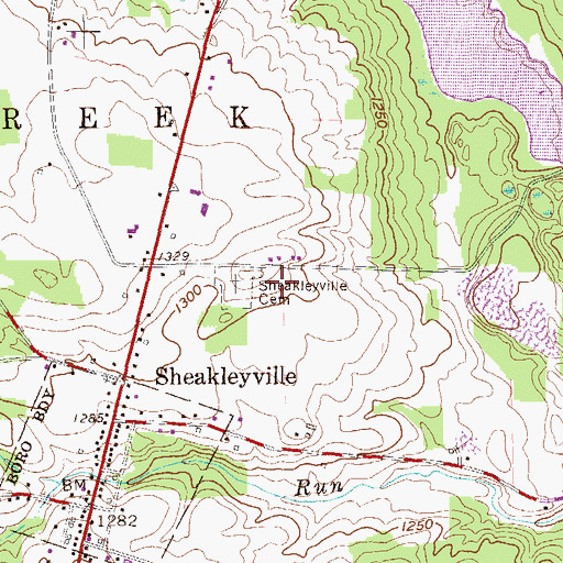 Topographic Map of State Game Lands Number 270, PA