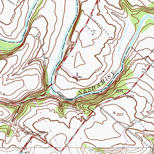 Topographic Map of Stanwood Farms, PA