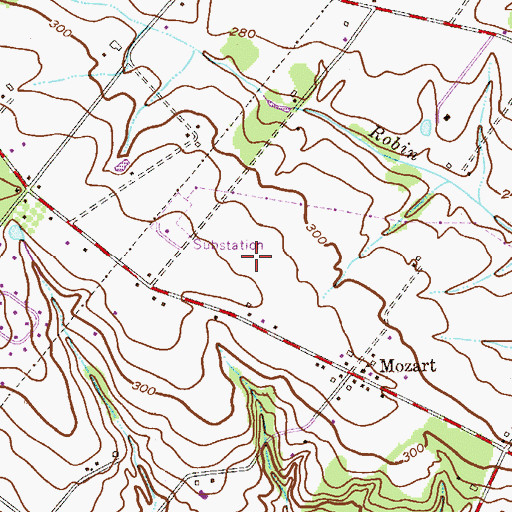 Topographic Map of Glen Elna Farm, PA
