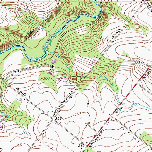 Topographic Map of Ramblewood Farm, PA