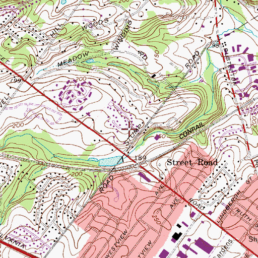 Topographic Map of White Briar, PA