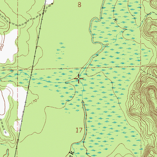 Topographic Map of James Creek, AL