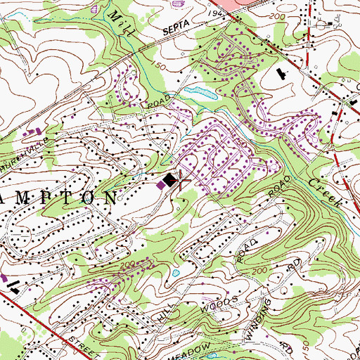 Topographic Map of Fred J Stackpole Elementary School, PA