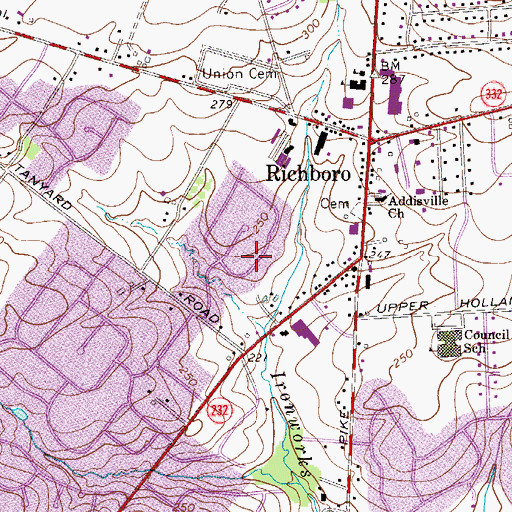 Topographic Map of Tanyard Farms, PA