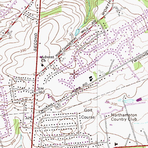Topographic Map of Highland View, PA