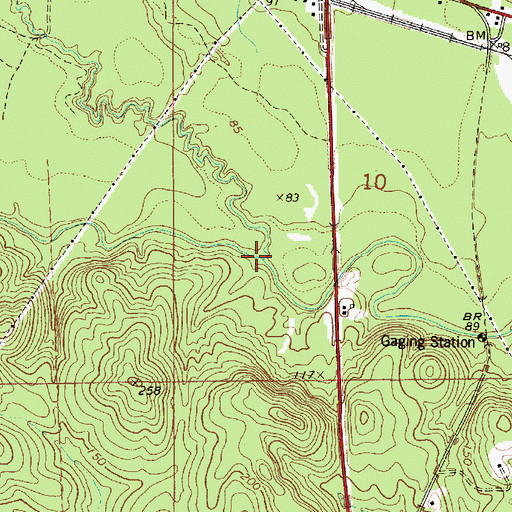 Topographic Map of James Creek, AL