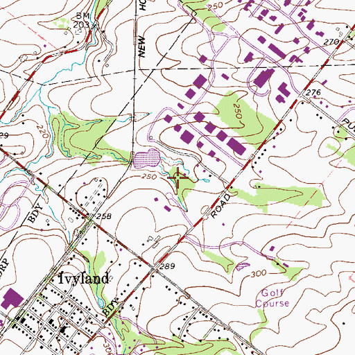 Topographic Map of Cherokee Industrial Park, PA