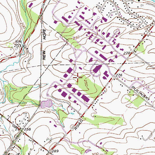 Topographic Map of Gingko Industrial Park, PA